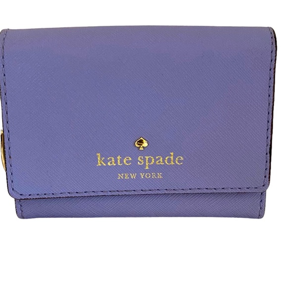 kate spade Bags Kate Spade Periwinkle Blue Bi Fold With Gold